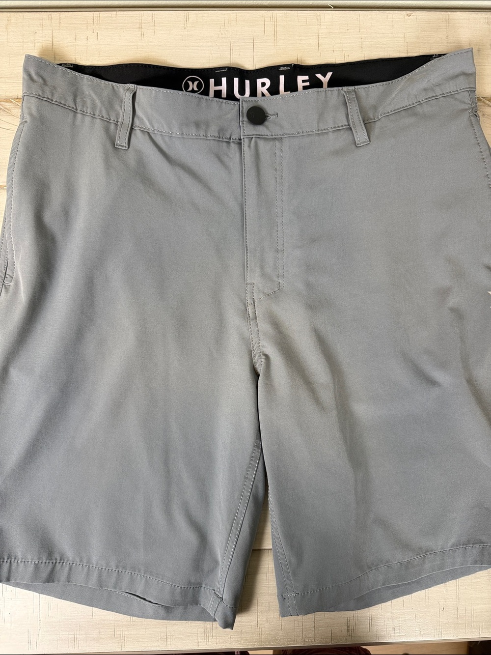 Hurley Men's Hybrid Shorts Gray Water Walk Board Short Regular Fit Size 34